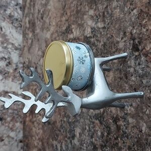 👩‍🎓2 for $15👩‍🎓9" Tall Metal Deer Candle Holder with Candle